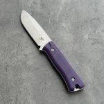 Nóż SJ-Knife Templar 'Violet' Satin Elmax Purple G10 Black Kydex - obrazek 3