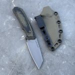 Nóż MK Knives & Tools Flin "Expedition" Stonewash M390 OD Green/Black Micarta FDE Spring Kydex - obrazek 3
