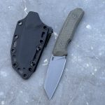 Nóż MK Knives & Tools Flin "Expedition" Stonewash M390 Green Canvas Micarta/Black G10 Black Kydex