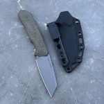 Nóż MK Knives & Tools Flin "Expedition" Stonewash M390 Green Canvas Micarta/Black G10 Black Kydex - obrazek 3