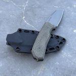 Nóż MK Knives & Tools Flin "Expedition" Stonewash M390 Green Canvas Micarta/Black G10 Black Kydex - obrazek 2