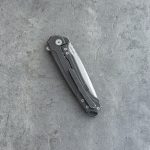 Nóż Składany MK Knives & Tools Ingeni MT 'Penumbra' | Seria Mid-Tech Po Customizacji | Sandblasted CPM-S90V Black Stormwash Titanium Flipper Frame Lock - obrazek 4