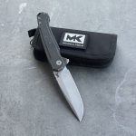 Nóż Składany MK Knives & Tools Ingeni MT 'Penumbra' | Seria Mid-Tech Po Customizacji | Sandblasted CPM-S90V Black Stormwash Titanium Flipper Frame Lock - obrazek 2