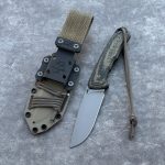 Nóż MK Knives & Tools Venn 'Expedition' Sandblasted Elmax OD Green/Black Micarta FDE Spring Kydex