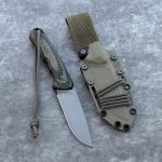 Nóż MK Knives & Tools Venn 'Expedition' Sandblasted Elmax OD Green/Black Micarta FDE Spring Kydex - obrazek 2