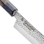 Nóż Kuchenny SHARPI Gyuto 210 mm Damascus VG10 Tsuchime Pakka Wood – Made in Japan - obrazek 4
