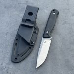 Nóż SJ-Knife Mamba 'Pitch' Satin Elmax Black G10 Black Kydex