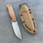 Nóż SJ-Knife Mamba 'Melar' Satin Elmax Natural Canvas Micarta Black Kydex - obrazek 2
