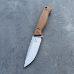 Nóż SJ-Knife Mamba 'Melar' Satin Elmax Natural Canvas Micarta Black Kydex - obrazek 4