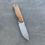 Nóż SJ-Knife Mamba 'Melar' Satin Elmax Natural Canvas Micarta Black Kydex - obrazek 3