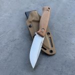 Nóż SJ-Knife Mamba 'Melar' Satin Elmax Natural Canvas Micarta Black Kydex - obrazek 5