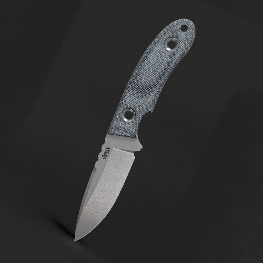 TRC Knives - Kosmos RWL-34 BCM 01 Nóż TRC Knives Kosmos Satin RWL-34 Black Canvas Micarta Kydex - obrazek 1