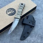 Nóż Williams Blade Design SZM 005 Shobu Zukuri Mini Kaiken 3.5" Apocalyptic RWL-34 Green Linen Micarta Kydex - obrazek 2
