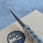 Nóż Williams Blade Design SZM 005 Shobu Zukuri Mini Kaiken 3.5" Apocalyptic RWL-34 Green Linen Micarta Kydex - obrazek 9