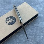 Nóż Williams Blade Design SZM 005 Shobu Zukuri Mini Kaiken 3.5" Apocalyptic RWL-34 Green Linen Micarta Kydex - obrazek 7