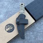 Nóż Williams Blade Design SZM 005 Shobu Zukuri Mini Kaiken 3.5" Apocalyptic RWL-34 Green Linen Micarta Kydex - obrazek 11