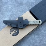 Nóż Williams Blade Design SZM 005 Shobu Zukuri Mini Kaiken 3.5" Apocalyptic RWL-34 Green Linen Micarta Kydex - obrazek 12