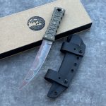 Nóż Williams Blade Design SZT 004 Shobu Zukuri Tanto 5.75" Apocalyptic RWL-34 Green Linen Micarta Black Kydex