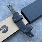 Nóż Williams Blade Design SZT 004 Shobu Zukuri Tanto 5.75" Apocalyptic RWL-34 Green Linen Micarta Black Kydex - obrazek 9