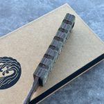 Nóż Williams Blade Design SZT 004 Shobu Zukuri Tanto 5.75" Apocalyptic RWL-34 Green Linen Micarta Black Kydex - obrazek 7