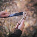 WOXNA Hälsing 180 – Piła Bushcraftowa Premium 180 mm + Skórzana Pochwa | Stal Węglowa w Czarnej Oksydzie - obrazek 13