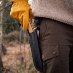 WOXNA Hälsing 180 – Piła Bushcraftowa Premium 180 mm + Skórzana Pochwa | Stal Węglowa w Czarnej Oksydzie - obrazek 3