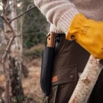WOXNA Hälsing 180 – Piła Bushcraftowa Premium 180 mm + Skórzana Pochwa | Stal Węglowa w Czarnej Oksydzie - obrazek 2