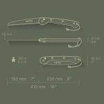 WOXNA Hälsing 180 – Piła Bushcraftowa Premium 180 mm + Skórzana Pochwa | Stal Węglowa w Czarnej Oksydzie - obrazek 18