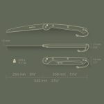 WOXNA Hälsing 250 – Piła Bushcraftowa Premium 250 mm + Skórzana Pochwa | Stal Węglowa w Czarnej Oksydzie - obrazek 5