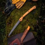 WOXNA Hälsing 250 – Piła Bushcraftowa Premium 250 mm + Skórzana Pochwa | Stal Węglowa w Czarnej Oksydzie - obrazek 2