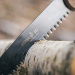 WOXNA Hälsing 250 – Piła Bushcraftowa Premium 250 mm + Skórzana Pochwa | Stal Węglowa w Czarnej Oksydzie - obrazek 7