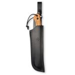 WOXNA Hälsing 250 – Piła Bushcraftowa Premium 250 mm + Skórzana Pochwa | Stal Węglowa w Czarnej Oksydzie - obrazek 4