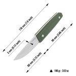 Nóż outdoorowy BPS Knives Aurora VG-10 zielone G10 Kydex - obrazek 9