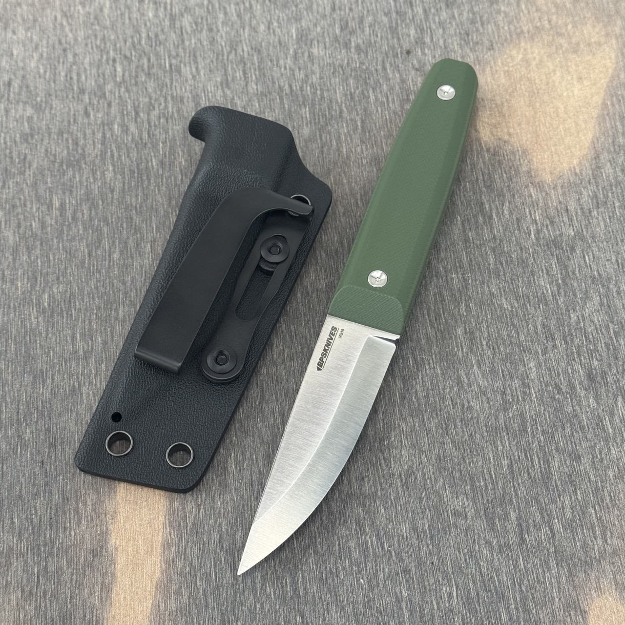 BPS Knives - Aurora A01 Nóż outdoorowy BPS Knives Aurora VG-10 zielone G10 Kydex - obrazek 1