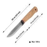 Nóż terenowy BPS Knives Gotur Stal D2 drewno orzech skórzana pochwa - obrazek 8