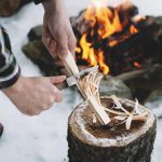 Nóż terenowy BPS Knives Gotur Stal D2 drewno orzech skórzana pochwa - obrazek 4