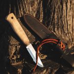 Nóż terenowy BPS Knives Gotur Stal D2 drewno orzech skórzana pochwa - obrazek 7